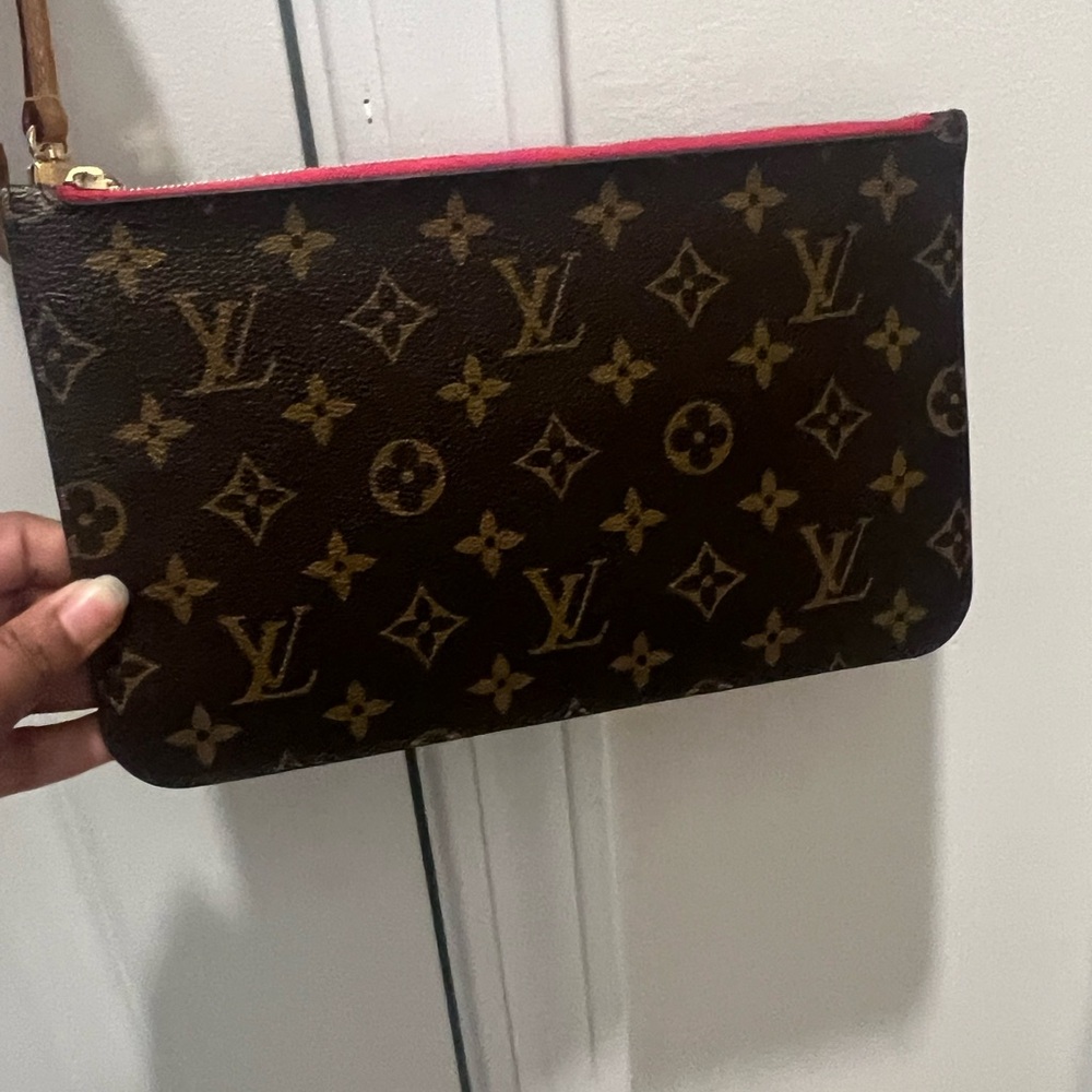 Authentic Louis Vuitton Brown and Gold Monogram Pouch NEVER USED!!!!